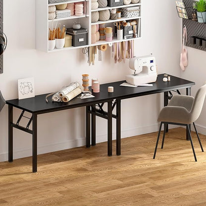 Need Home Office Desk 47 inch - No Assembly Folding Computer Table with BIFMA Certification,Computer Table Workstation Perfect for Teens/Office/Home