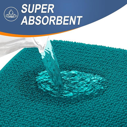 OLANLY Thick Memory Foam Bath Mat Rug 36x24, Extra Soft Absorbent Bathroom Rug, Quick Dry Bath Mats, Non-Slip, Machine Washable Carpet for Bathroom, Tub and Shower, Home Decor Accessories, Deep Lake