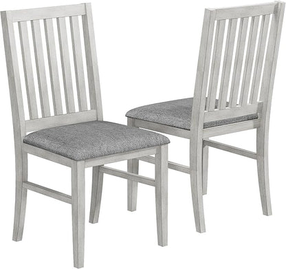 Solid Wood Dining Table, Part of Dining Table Set, Mix and Match Table & Chair Sold Separately for Dining Room, Kitchen, Grey
