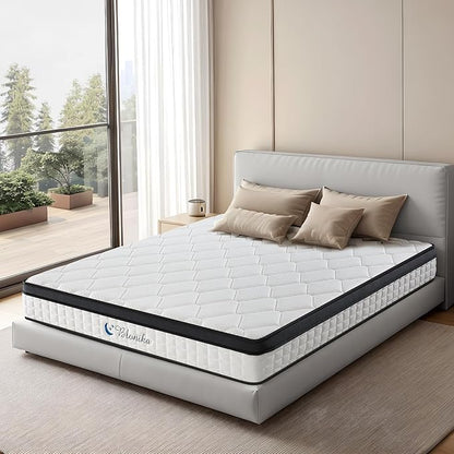 Full Size Mattress, 10 Inch Full Mattress in a Box, Medium Firm, Memory Foam with Individual Pocket Spring for Pressure Relief & Motion Isolation, Strong Edge Support