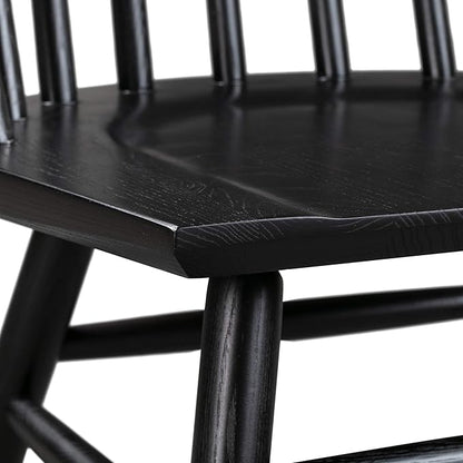POLY & BARK Talia Dining Chair, Ash Wood, Black
