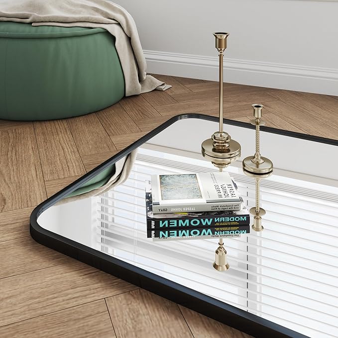 Black Vanity Mirror,30x55 Black Bathroom Mirror, Large Bathroom Mirror,Espejo para baño,Bathroom Mirrors for Over Sink,Restroom Mirror