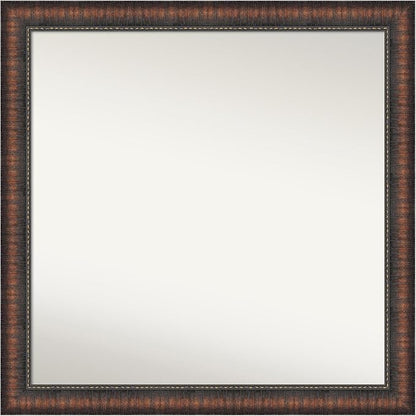 Amanti Art White Bathroom Mirror for Over Sink, 29x29 Cabinet White Narrow Square Vanity Mirror, Large Modern Frame, Hangs Horizonally and Vertically, Bathroom Wall Decor, Non-Beveled Edge