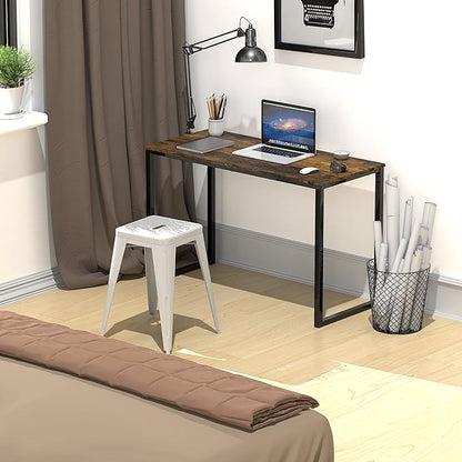 SHW Mission 32-Inch Home Office Computer Desk, Rustic Brown