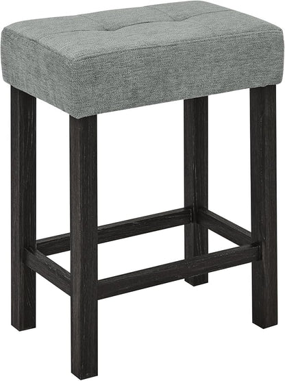Ball & Cast 4 Piece Kitchen Dining Room Table and Chairs Set, Farmhouse Wooden Counter Height Bar-Sets w/USB Ports & Power Outlet & 3pcs Stools, 59" Sofa-Table Barstool w/Charging Station, Black