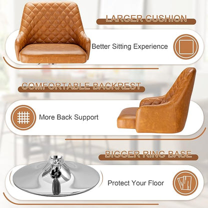 VECELO Bar Stools Set of 4, Adjustable Bar Stools with Back, Bar Height Stools for Kitchen Counter