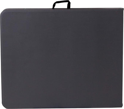 Flash Furniture 6' Rectangular Plastic Folding Event Table with Carrying Handle, Bi-Fold Portable Banquet Table for Indoor/Outdoor Events, Dark Gray