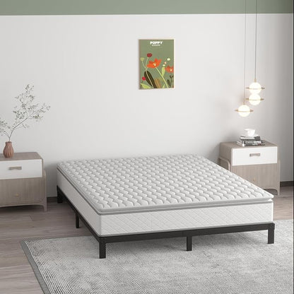 7 Inch California King Bed Frame No Box Spring Need, Low Profile Metal Platform Cal King Size Bed Frame, Heavy Duty Support Bedframes California King, Easy Assembly
