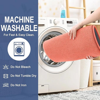 OLANLY Thick Memory Foam Bath Mat Rug 30x20, Extra Soft Absorbent Bathroom Rug, Quick Dry Bath Mats, Non-Slip, Machine Washable Carpet for Bathroom, Tub and Shower, Home Decor Accessories, Coral