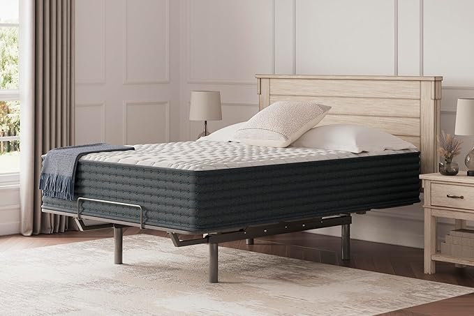Signature Design by Ashley Hybrid 1300 13 Inch Plush Gel Memory Foam Mattress with Edge Support for Pressure Relief, California King, Fiberglass Free, Mattress in A Box