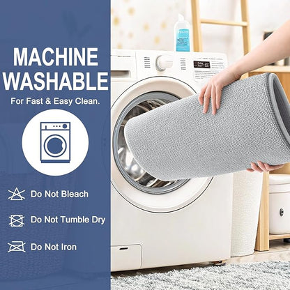 OLANLY Thick Memory Foam Bath Mat Rug 30x20, Extra Soft Absorbent Bathroom Rug, Quick Dry Bath Mats, Non-Slip, Machine Washable Carpet for Bathroom, Tub and Shower, Home Decor Accessories, Light Grey