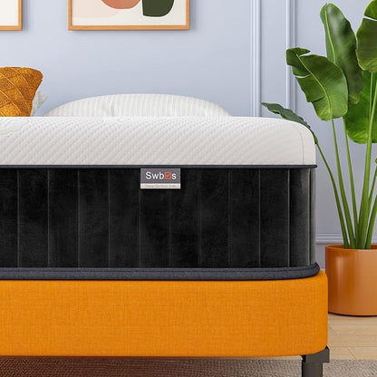 Double Mattress,12 Inch Full Size Hybrid Mattresses, Full Bed Matress in a Box, Pressure Relief & Fiberglass Free, Firm Mattress Double Size