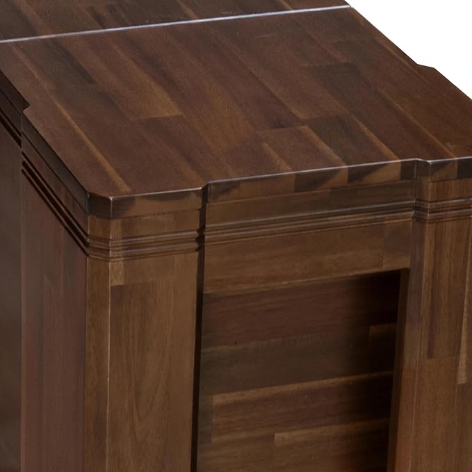 X02FO-2C8-18 - 6 Pieces Dining Table Set includes an Extendable Rectangle Kitchen Table, 1 Coffee Table, 2 Dining Chairs and 2 Modern Benches, 39x120 Inch, Antique Walnut