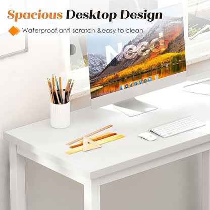 Need Large Computer Desk 70.8 x 31.5 inches Conference Table Large Office Desk Writing Table Workstation for Home Office,White ND-10FJGSAC3-180WW