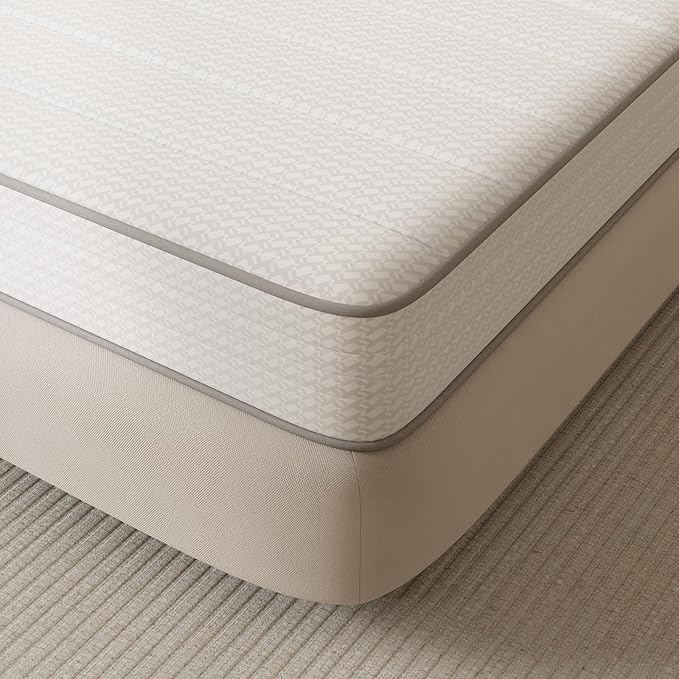 Novilla Queen Mattress, 8 Inch Queen Size Mattresses in a Box with Smarts™ Coil for Pressure Relief, Medium Firm Foam and Spring Hybrid Colchones with CertiPUR-US Certified for Kids