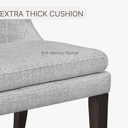 Upholstered Dining Chairs Modern Sidechair Performance Fabric High Back Armlesschair for Diningroom Kitchen,Light Grey,Set of 4(2 Box)