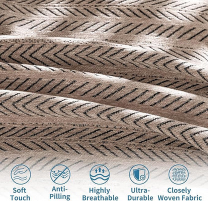 Nobildonna Sofa Cover Washable Soft Thicken Chenille Couch Cover with Tassel,Waterproof Sofa Slipcover for 3-4 Cushion Couch,Sectional Sofa,L-Shaped Furniture Protector Pet-Friendly,Brown 91"x134"