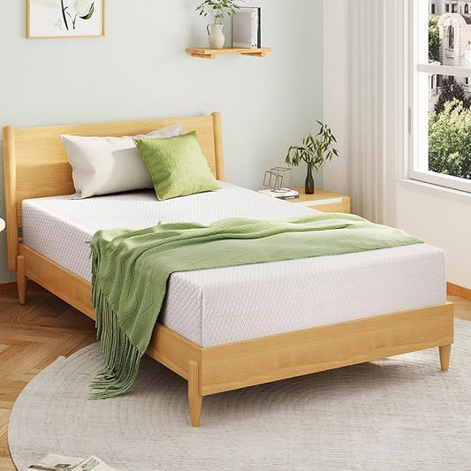 6 Inch Queen Size Mattress for Kids, Memory Foam Mattress with Cooling Green Tea Gel, Relieve Pressure with Medium Firm Support, CertiPUR-US Certified, 80''L x 60''W, White