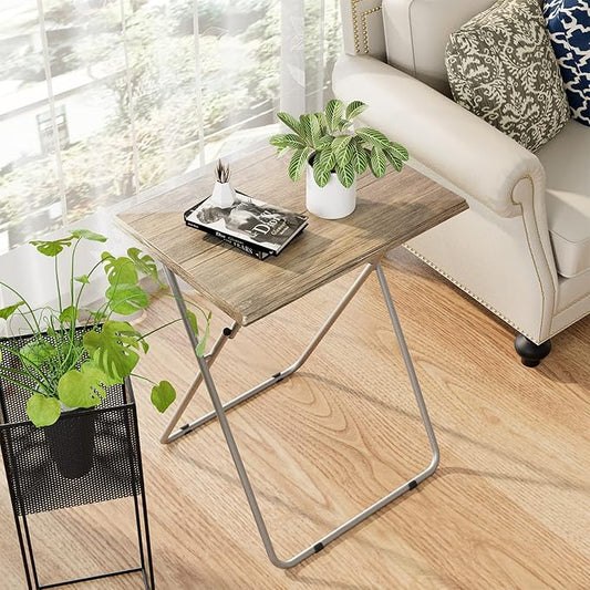 Garden 4 you Portable Folding TV Tray Table TV Dinner Tray with Sturdy MDF,Eating Trays for Living Room with No Assembly Required 15 x 18.9 x 26in (3D,1PC)