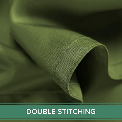 Split King Sheets by Pure Bamboo, Genuine 100% Organic Viscose Derived from Bamboo Bed Sheet Set, Soft & Cooling, Double Stitching *Not for Split Top (Split King, Pesto)