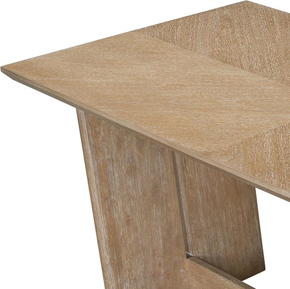 Ball & Cast 6-Piece Dining Table Set for 6 People, 60" Wood Dining Kitchen Table & Chairs Set, Rectangular Dining Room Table with Trapezoidal Base,4 Upholstered Chairs & 1 Bench, Kitchen, Espresso
