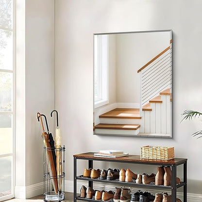 Beveled Bathroom Mirror, 30x40 Large Frameless Mirrors for Over Sink, Upgraded Shatterproof Beveled Frameless Vanity Mirror for Bathroom,Bedroom,Living Room and Entryway