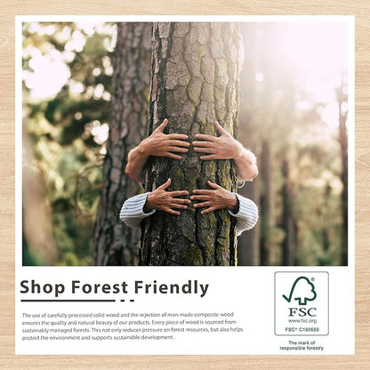 YOSHOOT Rustic Wooden Framed Wall Mirror, 40"x30", Natural Wood and Iron Bathroom Vanity Mirror for Farmhouse Decor, Vertical or Horizontal Hanging