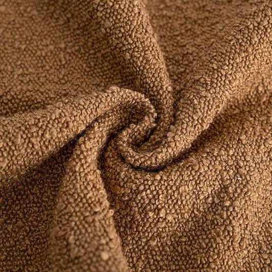 Foindtower Pack of 2 Textured Boucle Throw Pillow Covers Accent Solid Pillow Cases Cozy Soft Decorative Couch Cushion Case for Chair Sofa Bedroom Living Room Home Decor, 20 x 20 Inch,Rust Tobacco