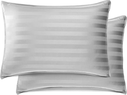Twin Sheets by Pure Bamboo, Genuine 100% Organic Viscose Derived from Bamboo Bed Sheet Set, Luxuriously Soft & Cooling, Double Stitching, Lifetime Quality Promise (Twin, Jacquard Silver)