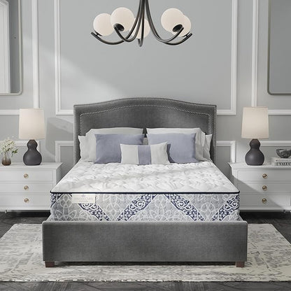 Kingsdown Firm Hybrid Mattress Twin XL Cooling Gel Memory Foam Layer Multi-Layered Motion Isolation Cool Sleep Quilted Top Luxury Mattresses, 13.5-Inch Passions Merridale