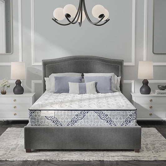 Kingsdown Firm Hybrid Mattress King Cooling Gel Memory Foam Layer Multi-Layered Motion Isolation Cool Sleep Quilted Top Luxury Mattresses, 13.5-Inch Passions Merridale