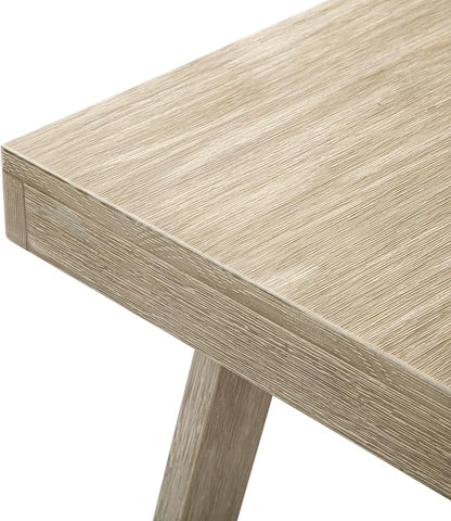 Plank+Beam Classic Rectangular Coffee Table, 40 Inch Farmhouse Coffee Table, Mini Center Tables for Small Spaces, Small Living Space Tea Table, Seashell Wirebrush