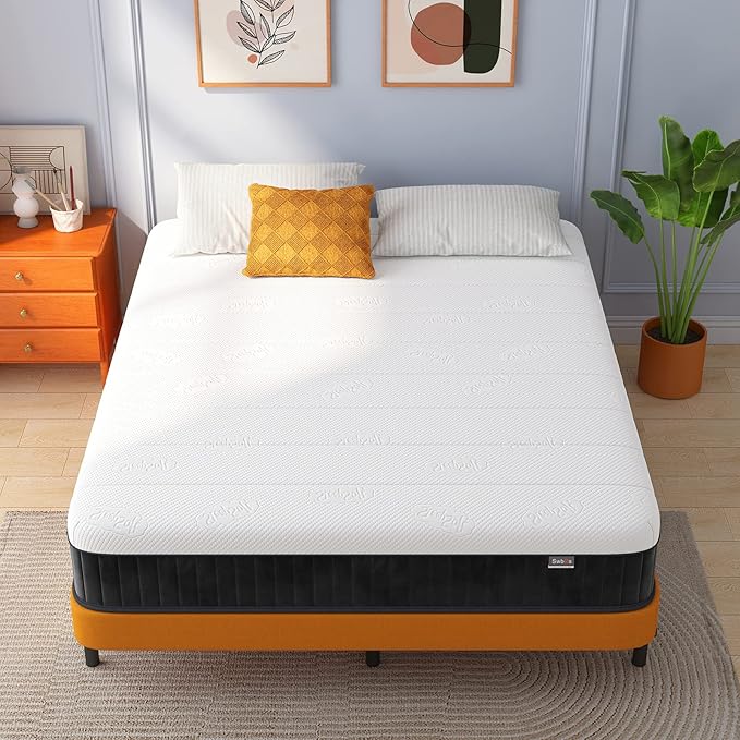 Mattress Queen Size, 10 Inch Firm Queen Mattress Size with Hybrid Queen Bed Mattress in a Box, Pressure Relief & Supportive