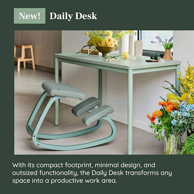 Branch Daily Desk - Functional at Home Office Desk with Effortless Assembly, Timeless Design, Rounded Corners, and Built-in Cable Notch - 58” W x 27” H x 24” D - White
