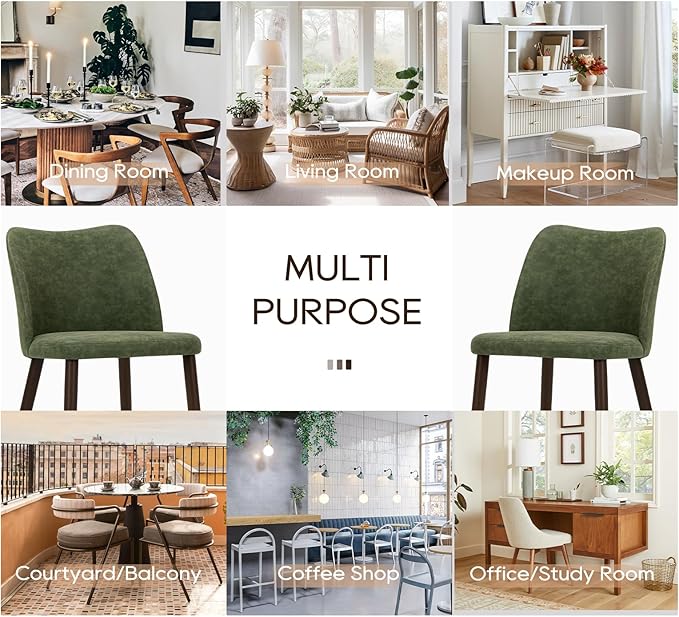 COLAMY 5-Piece Extendable Dining Table Set for 4, 36" Kitchen Round Wood Table with 4 Wooden Dining Room Chairs,Light Brown/Green