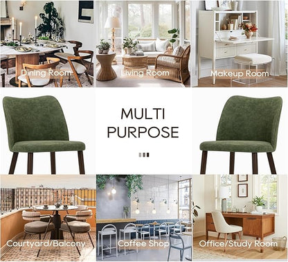 COLAMY 3-Piece Extendable Dining Table Set for 2, 36" Kitchen Round Wood Table with 2 Wooden Dining Room Chairs,Light Brown/Green