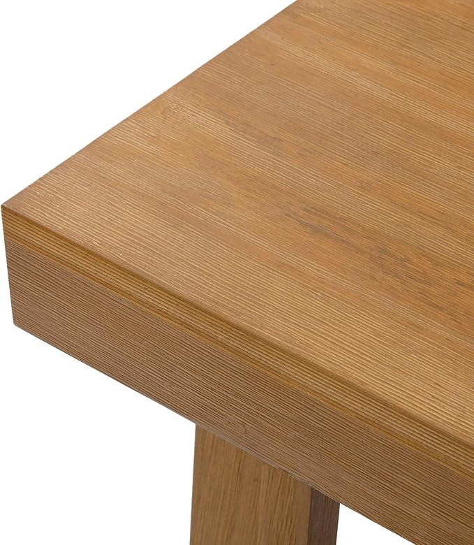 Plank+Beam Classic Rectangular Coffee Table, 40 Inch Farmhouse Coffee Table, Mini Center Tables for Small Spaces, Small Living Space Tea Table, Pecan Wirebrush