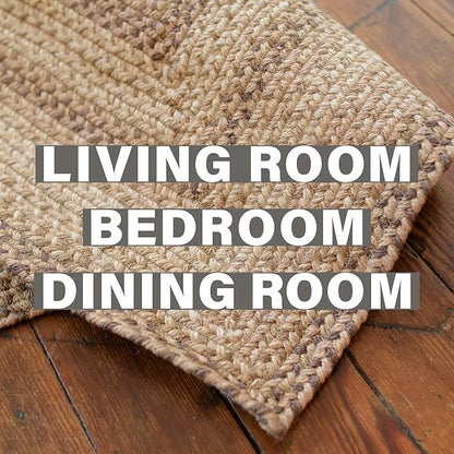 Cookie Dough Brown Area Rugs 4x6' – Large Farmhouse Rugs for Entryway and Bedroom