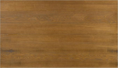 Christopher Knight Home Keyats 63 Inch Dining Table for 6 People, Modern Farmhouse Kitchen Table with X-Shaped Metal Legs, Rectangular Dinner Furniture for Dining Room, Home Office, Brown