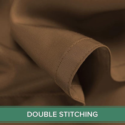 Full Sheets by Pure Bamboo, Genuine 100% Organic Viscose Derived from Bamboo Bed Sheet Set, Luxuriously Soft & Cooling, Double Stitching, Lifetime Quality Promise (Full, Coconut Husk)
