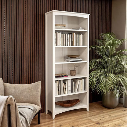 Camaflexi Shaker Style Bookcase, 72", White