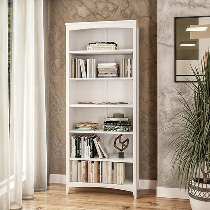 Camaflexi Shaker Style Bookcase, 72", White