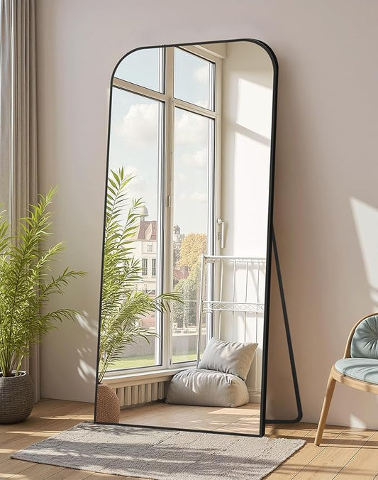 Delma Full Length Mirror, 56" x 25" Standing Large Floor Mirror with Aluminum Frame for Bedroom, Living Room,Bathroom