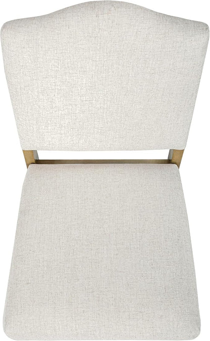 HomePop Open Back Upholstered Dining Chair - Cream Textured Woven (Single Pack)