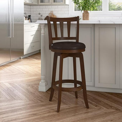 Hillsdale Presque Isle Swivel Stool, Bar Height, Cherry