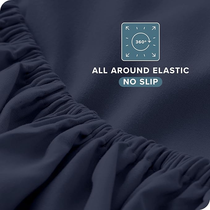 Bare Home Twin XL Sheet Set - College Dorm Size - Luxury 1800 Ultra-Soft Microfiber Twin Extra Long Sheets - Deep Pockets - Easy Fit - Extra Soft - 3 Piece Set - Bed Sheets (Twin XL, Midnight Blue)