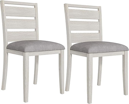 Solid Wood Dining Table, Part of Dining Table Set- Mix and Match Table, Chair, and Bench Sold Separately for Dining Room, Kitchen, Grey