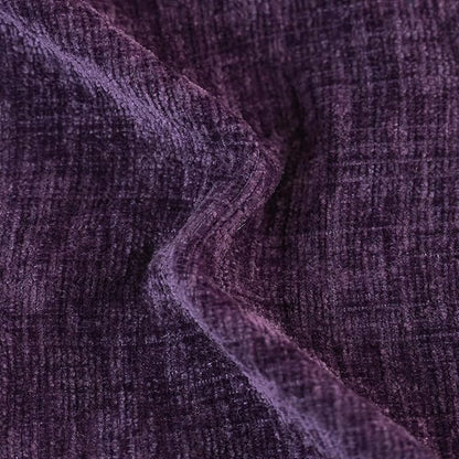 CaliTime Throw Pillow Covers Decorative 26 X 26 Inches Pack of 2 Cozy Chenille Cushion Cases for Couch Sofa Bed Living Room Home Plum Purple