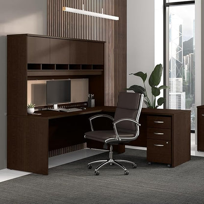 Bush Business Furniture Series C 3 Drawer Mobile File Cabinet in Mocha Cherry, Assembled Office Storage Unit for Home or Commercial Spaces