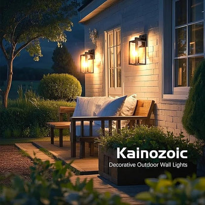 Dawn to Dusk Outdoor Sensor Motion Sensor Light Fixture Waterproof Porch Lights Anti-Rust Exterior Wall Mount Light Outdoor Wall Lantern for Patio Front Door Garage - 2 Pack
